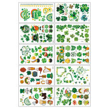 Variety Shamrock Temporary Sticker Patricks Day Themed for-A