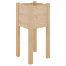 vidaXL Blomsterkasse 31x31x70cm heltre furu brun