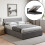 Vida Designs (Double, Dark Grey Linen) Veronica Ottoman Bed Frame Bedroom Storage UKFR 1