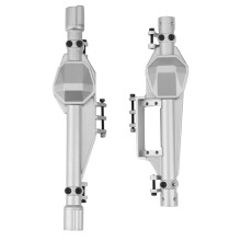 RC Axle Housing Metal Front and Rear for Axial RBX10 Ryft 1/10 Crawler Upgrade Parts Silver Finish