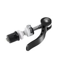 Svart cykelklämma med snabbkoppling 6x55mm stång