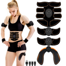 Stimulator muscular abdominal Yegsfteu EMS cu încărcare USB, 6 moduri, 10 buc.