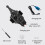 Electric Spider String Shooter Toy Black Superhero Web Launcher with Realistic Silk and ReelIn Action 5