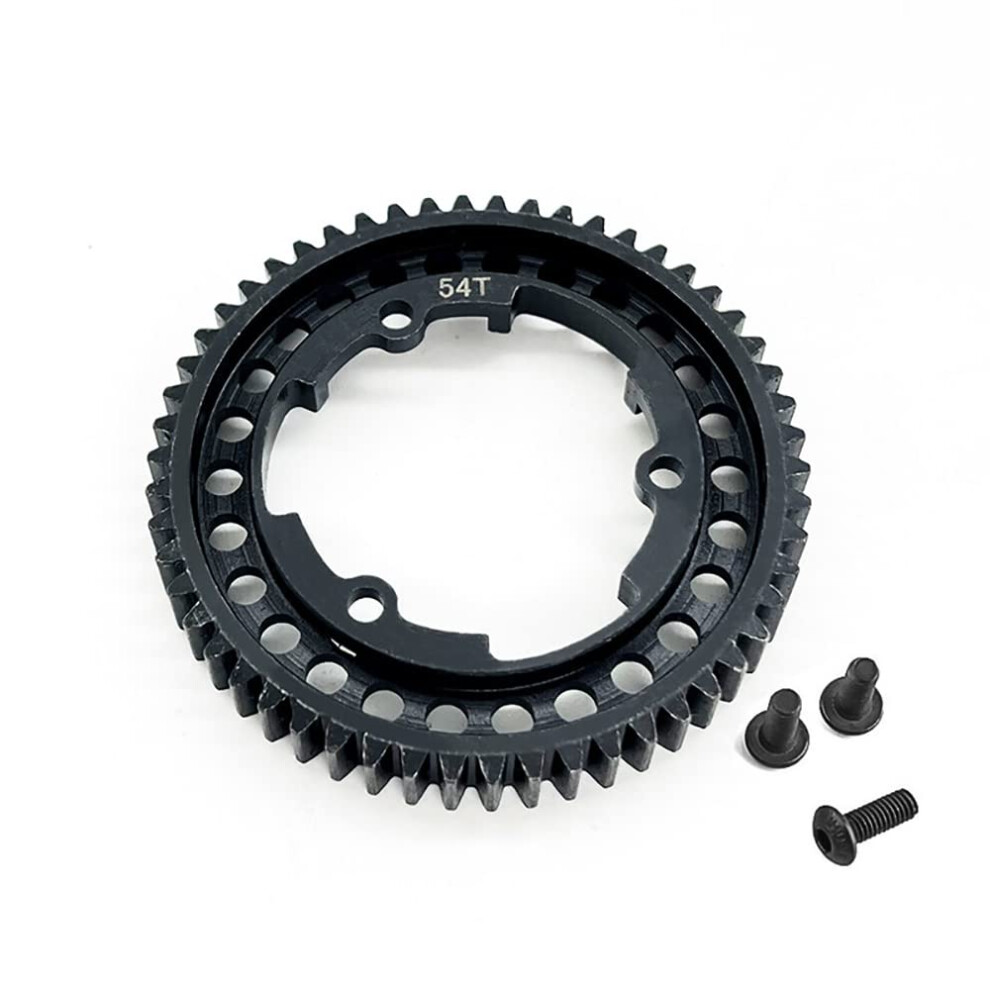 54T Hardened Steel Spur Gear Cnc Machined 1 Mod Heavy Duty Upgrade For Traxxas Xmaxx Erevo 2.0 (Black) Black 9351714754477