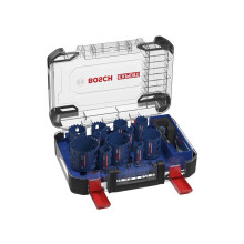 Bosch EXPERT Multi Material PC Plus Plumbers Hole Saw Set 14-piece, 20–76 mm, with Power Change Plus Arbor and Pilot Bits