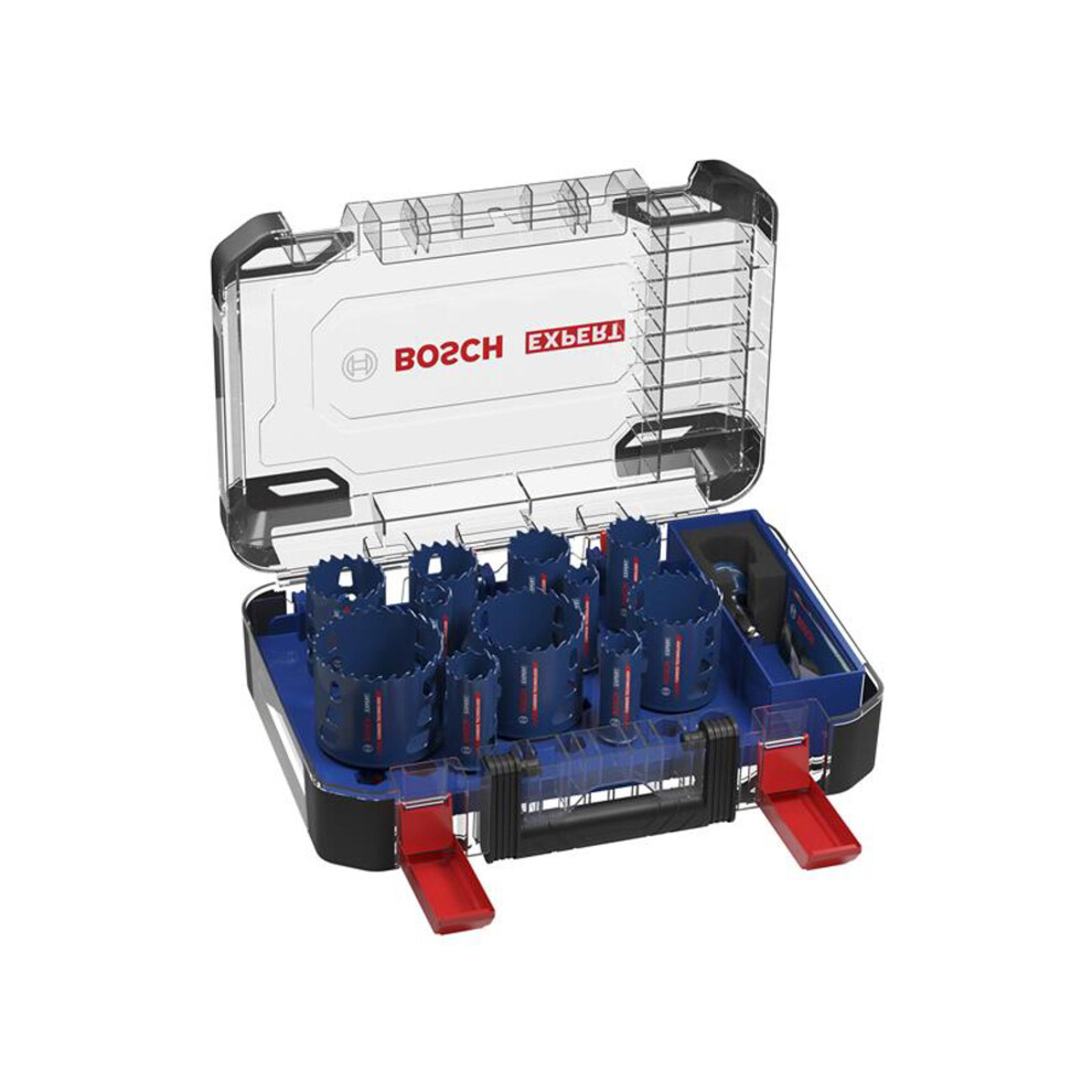 Bosch Expert Multi Material Pc Plus Plumbers Hole Saw Set 14-Piece, 20–76 Mm, With Power Change Plus Arbor And Pilot Bits