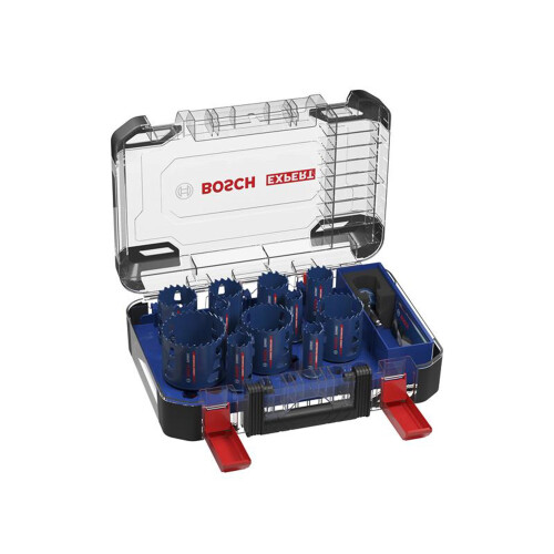 Bosch Bosch EXPERT Multi Material PC Plus Hole Saw Set 14-Piece, Carbide Teeth, Power Change Plus Arbor