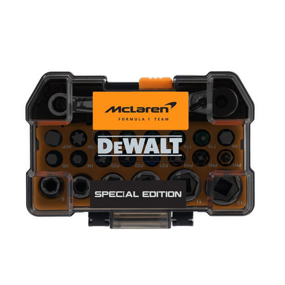 Dewalt Mclaren 24 Piece Screwdriving & Socket Set In Tough Case+.