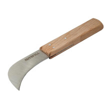 Faithfull FSC Beech Lino Tool 75mm (3in) - Riveted Curved Blade, Wooden Handle