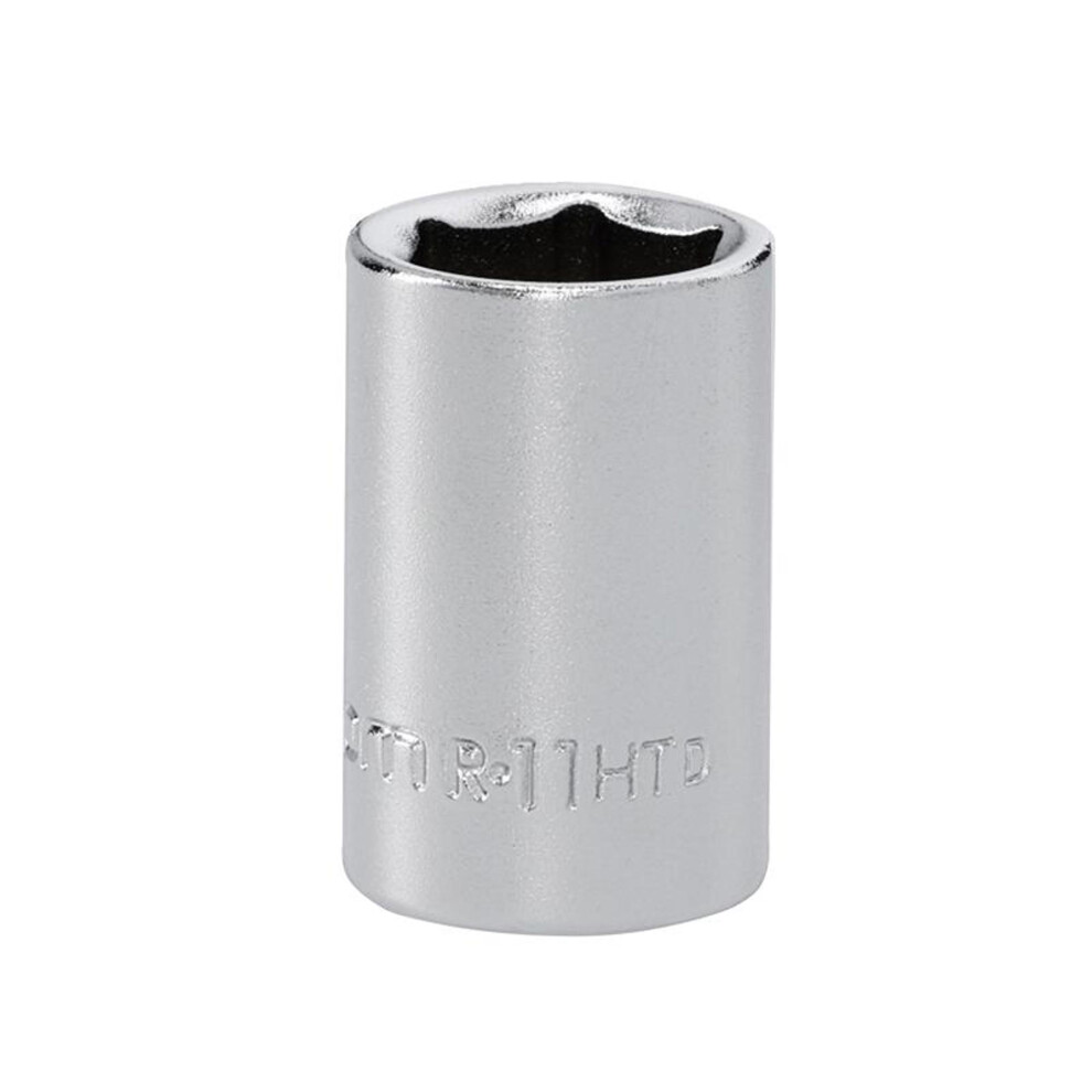 Facom R.11ht 6-Point Standard Socket 1/4In Drive 11Mm - Chrome Vanadium Satin Finish