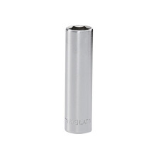 Facom R.9LAT 6-Point Deep Socket 1/4in Drive 9mm - Chrome Vanadium Satin Finish