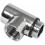 Pro Element Chrome Tee Piece - Push Fit 1