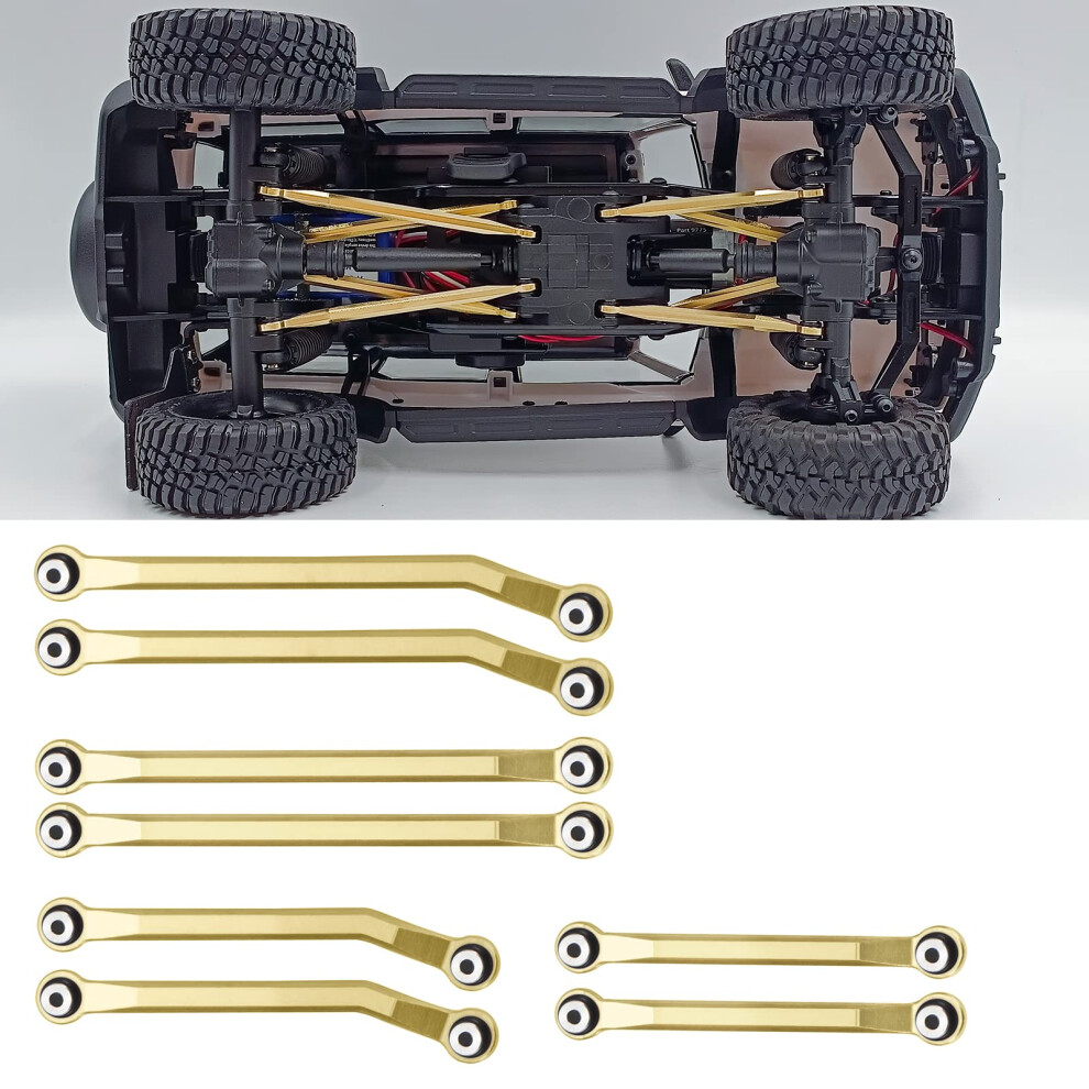 Metal Upgrade Parts Brass Steering Link Rod Set For 1/18 Trx4m Rc Crawler Precision Control 9045646547497