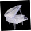DIY Crystal Piano Puzzle Educational Building Kit White ABS Polished Model for Creative Display 3