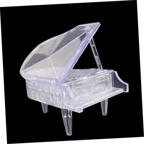 DIY Crystal Piano Puzzle Educational Building Kit White ABS Polished Model for Creative Display 2