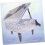 DIY Crystal Piano Puzzle Educational Building Kit White ABS Polished Model for Creative Display 4