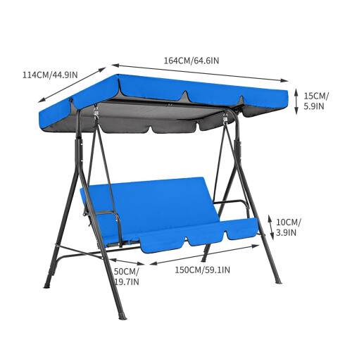 mtvxesu 3-Sitzer-Gartenschaukelsitzbezug, 210D Polyester 1