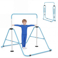 Nastavitelná dětská gymnastická hrazda, skládací, 90-130 cm, modrá