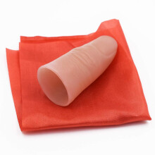 Magic Thumb Tip Set with Red Silk, Realistic Thumb Design, Instant Silk Vanish for Magicians