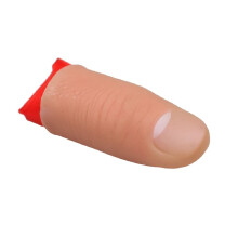 Magic Thumb Tip with Silk for Vanishing Tricks, Realistic Rubber Design, Close Up Magician Tool