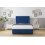 (3' Single, Navy) Sloomy Montana Plush Divan Bed Base 2 Drawers Same Side With 26" Strutted Headboard 2
