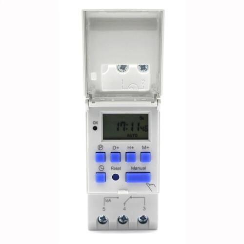 Weekly Programmable Digital Timer Switch MT15 16A LCD Display DIN Rail Mount AC 220V 240V Relay for Lighting Control 2