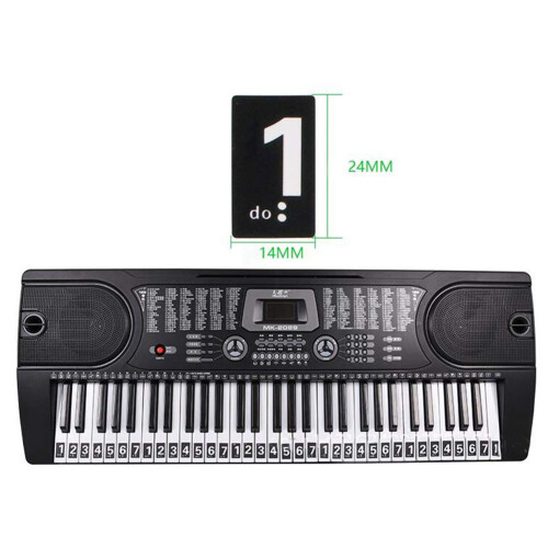 Transparent Piano Keyboard Stickers 61 Keys with Fast Note Recognition and Easy Key Alignment 1