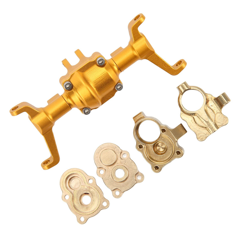 Rc Front Axle Housing Steering Cup For Fms Fcx24 1/24 Car, Metal Upgrade Parts Enhanced Stability Gold 9351714757386