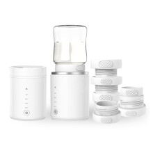 Portable Smart Baby Bottle Warmer with 4 Temp Settings, Dual Mode, 4400mAh Rechargeable, for MAM and Dr Browns Bottles