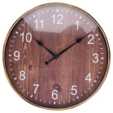 Silent Wood Grain Wall Clock, 3D Retro Wall Clock for Fashion/Living Room Decoration, 12 Inches