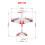 QIDI550 3D RC Airplane for Beginners with Automatic Balance Control and Wind Resistant RTF Red 5