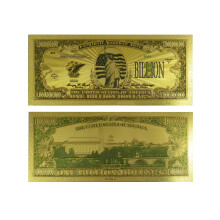 Gold Novelty Bill with Protective Sleeve, Metallic Gold Finish Collectible Gift Display Prop