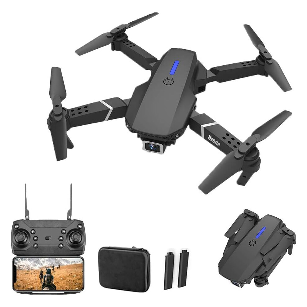 Foldable Dual Camera Drone With Hd 1080P, Wifi Live Streaming And Easy Remote Control (Black) Black 9351714758185