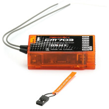 CM703 7CH RC Receiver Compatible with DSM2 DSMX, Long Range 2.4G with PPM Output and Failsafe