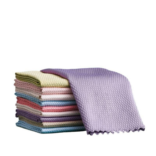 Fish Scale Cleaning Cloth Microfiber Dishcloth for Kitchen Table and Cookware Multiuse Rag 1