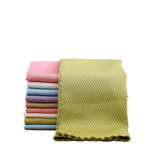 Fish Scale Cleaning Cloth Microfiber Dishcloth for Kitchen Table and Cookware Multiuse Rag 2
