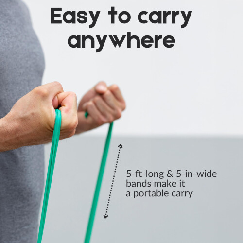 TheraBand THERABAND Resistance Bands Set – Stretch Bands for Exercise, Therapy 2