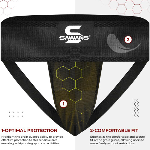 SAWANS Boxing Groin Guard Cup Kickboxing MMA Abdominal Protector Men 1