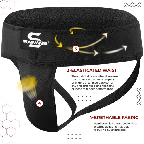SAWANS Boxing Groin Guard Cup Kickboxing MMA Abdominal Protector Men 2