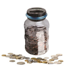 Digital Coin Counting Jar Automatic Coin Counter Bank Fits All US Coins with Easy Read LCD Display