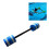 WOVTE aquatic dumbbells foam hand bars blue 4