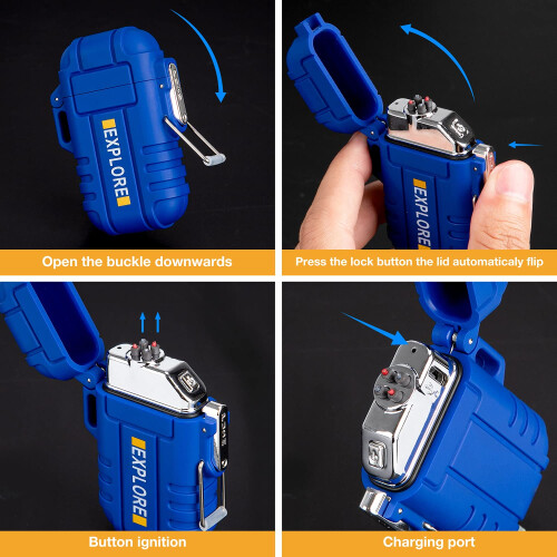 electric arc plasma lighter Stylish Blue 1