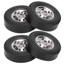 1/10 RC Car Tires for WPL D12 Truck, Metal Drift Rubber Wheels Set with Durable Wear Resistance