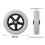 8 Inch Wheelchair Front Caster Wheels Pair, Durable Polyurethane Tread for Smooth Rolling and Stable Control (Gray) 2