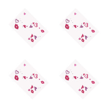 4Stk PVC Valentinstag Gesicht Tattoos Herzsticker Glitzernd
