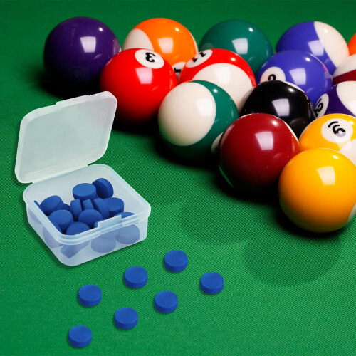 LICQIC Cue Tips, 10 Pcs 10mm Blue Pool Queue Tips 2