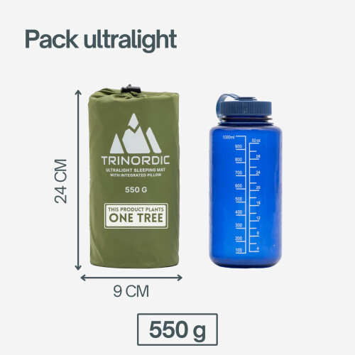 TRINORDIC Ultralight Inflatable Camping Mat - With Integrated Pillow 2