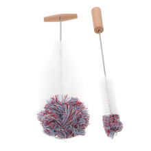 2 Piece Cup and Straw Cleaning Brush Set for Baby Bottles, Glass Cups and Mugs, Dual Deep Reach Design