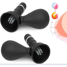 2PCS Nipple Corrector Cups for Flat or Inverted Nipples, Large Reusable Silicone Suction Device for Breastfeeding Women