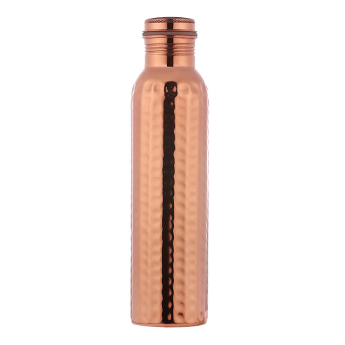 ANCIENTIMPEX Pure Copper Hammered Water Bottle 1000ml | Leak-Proof 1